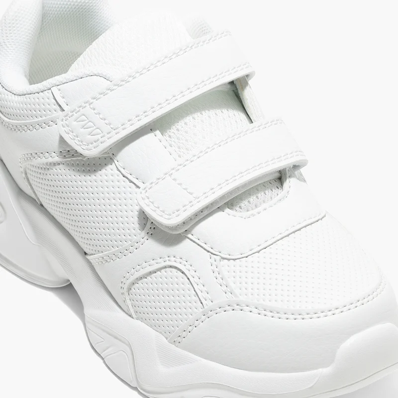 AMICA Amica Kids School Shoes  Lightweight, breathable vegan leather sneakers with anti-slip Phylon outsole, memory foam insoles, and double Velcro design for boys, girls, and school wear.