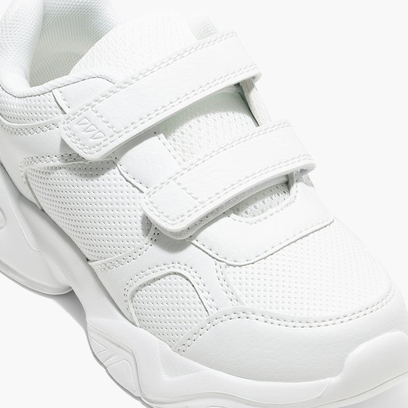 Amica Kids School Shoes  Lightweight, breathable vegan leather sneakers with anti-slip Phylon outsole, memory foam insoles, and double Velcro design for boys, girls, and school wear. - Image 4