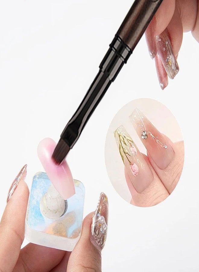 SILPECWEE 1pc Acrylic Nail Brush Round Nail Art Brushes Builder Gel Brushes for Nails Design Tool Nail Clean Up Brush Paint Pen Nail Polish Brush Manicure Brushes - Image 2