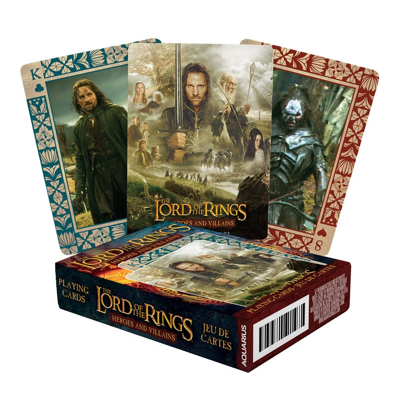 Aquarius Lord of The Rings Playing Cards - LOTR Heroes & Villains Themed Deck of Cards for Your Favorite Card Games - Officially Licensed LOTR Merchandise & Collectibles - Image 1