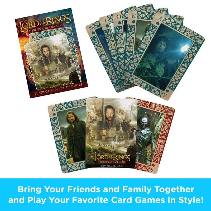 Aquarius Lord of The Rings Playing Cards - LOTR Heroes & Villains Themed Deck of Cards for Your Favorite Card Games - Officially Licensed LOTR Merchandise & Collectibles - Image 2