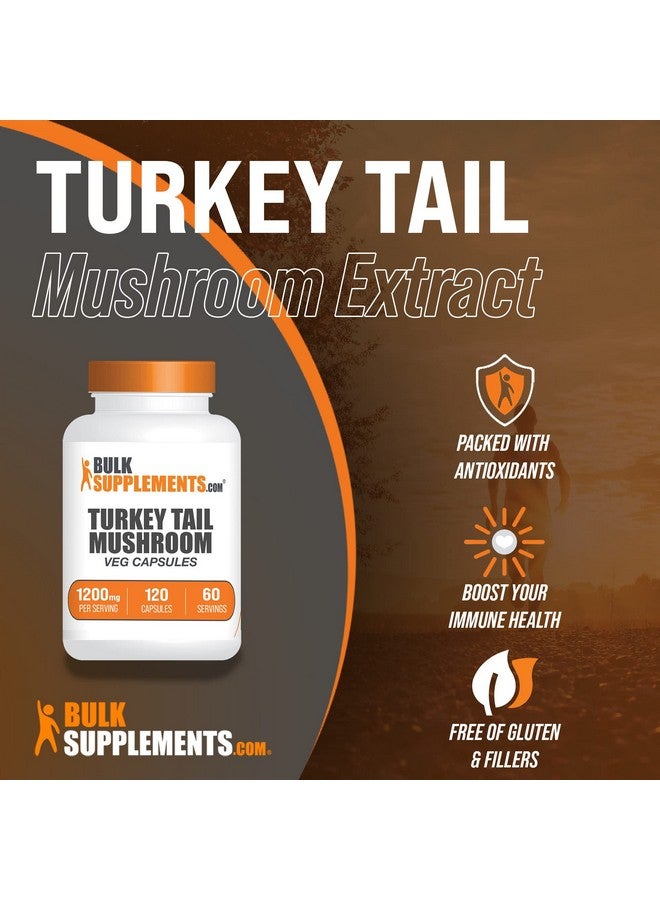 BULKSUPPLEMENTS.COM كبسولات فطر ذيل الديك Coriolus Versicolor مستخلص فطر ذيل الديك مستخلص فطر ذيل الديك كبسولات ذيل الديك 2 كبسولة 1200 ملغ لكل حصة 120 كبسولة نباتية - Image 4