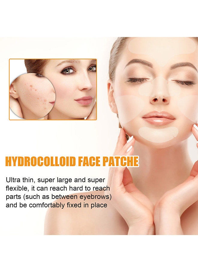 EELHOE Hydrocolloid Face Acne Pimple Patch 20PCS/Box (4pcs * Forhead Patch+4pcs * Nose Patch+4pcs * Cheeck* Chin Patch+8pcs * Cheek Patch) Portable