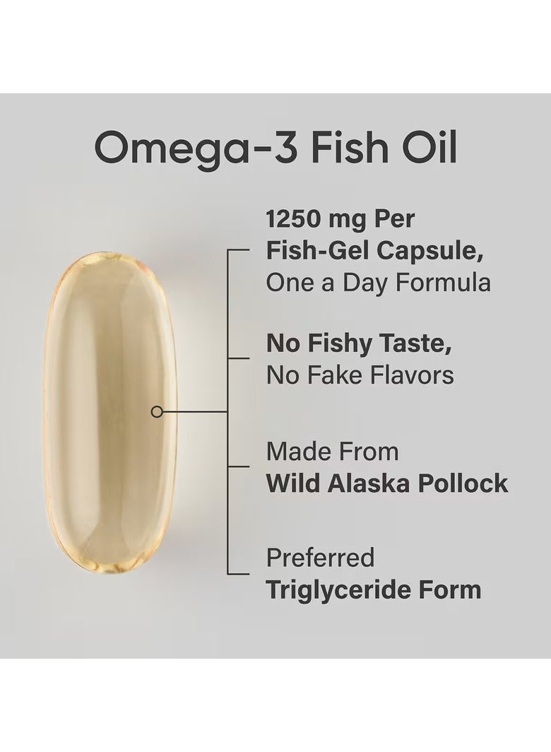 SPORTS RESEARCH Omega-3 Fish Oil, Triple Strength 90 Softgels - Image 3