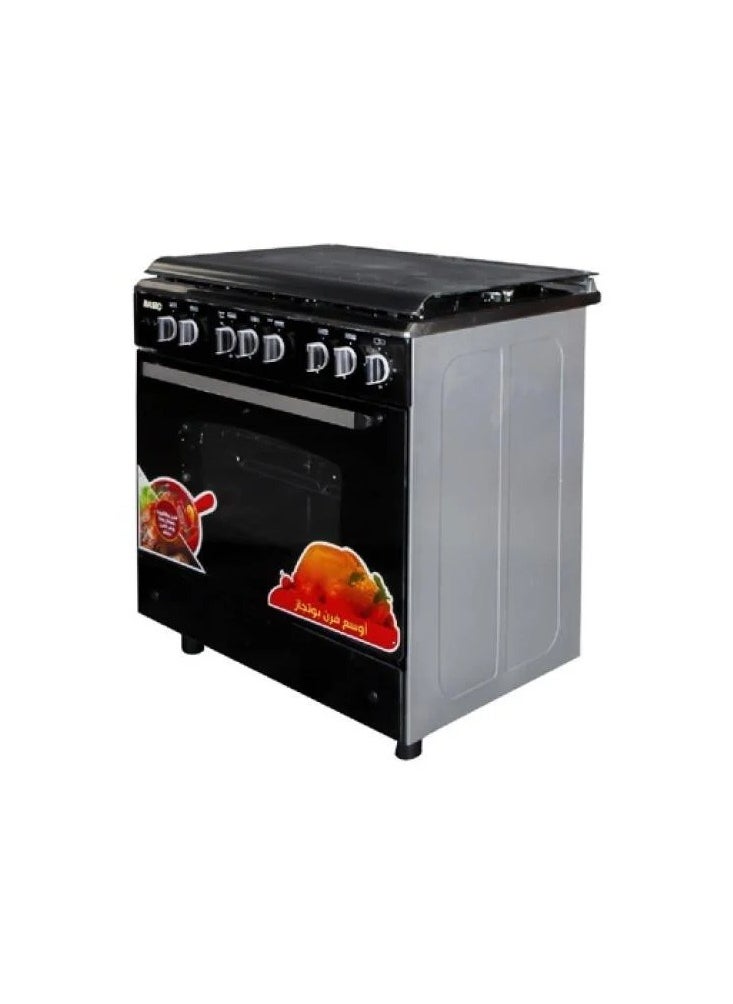 BASIC Basic Gas Oven, 5 Burners, 60*80 cm, Full Safety - Steel BO-R8060  - Image 3