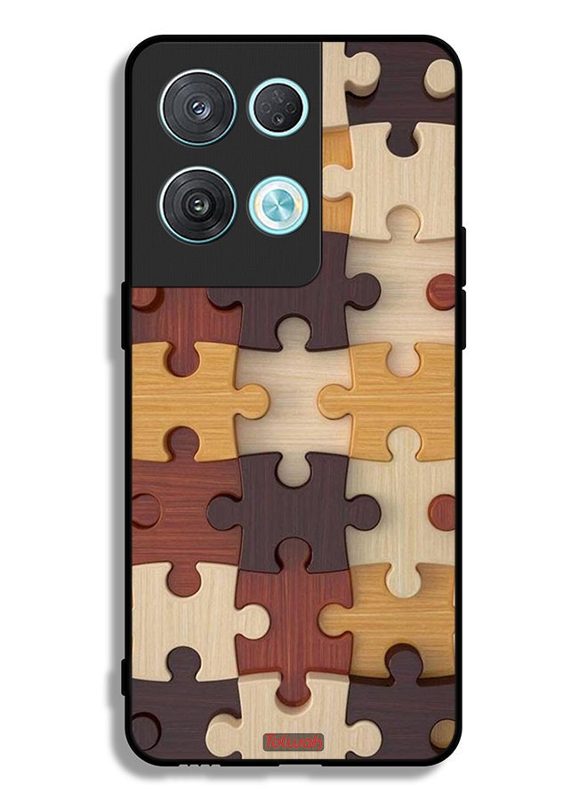Tolwak Oppo Reno8 Pro 5G Protective Case Cover Wooden Pattern - Image 2