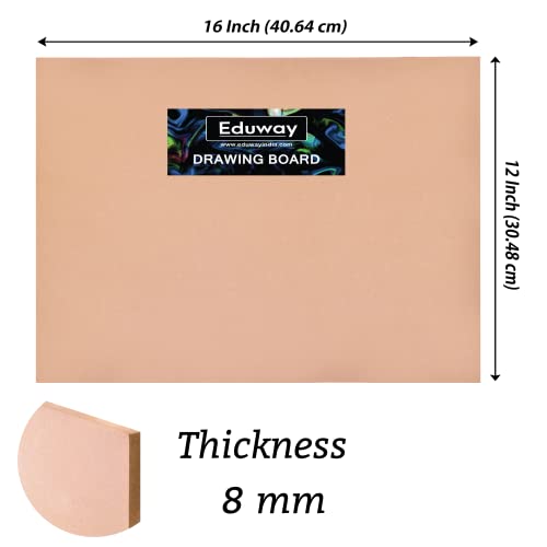 Eduway 12x16 Inches Versatile Drawing Board | Full Imperial A3 Size for Artist, Student, Kids & Engineering Drawings | Ideal for Painting, Sketching, Art & Crafts | with 4 Metal Clips - Image 2