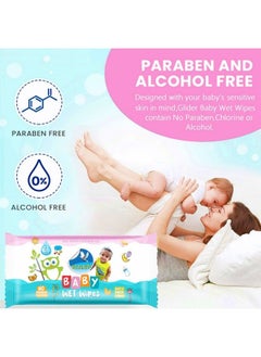 GLIDER Baby Wipes ; Soft Gentle Cleansing Wipes ; Aloe Vera Vitamin E (Pack Of 3 (216 Wipes)  - Image 5
