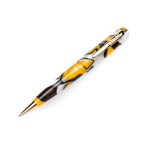 Conklin All American Ballpoint Pen in Yellowstone – Unique Yellow, Brown & White Design – Ideal Gift for Professionals & Pen Enthusiasts - Image 1