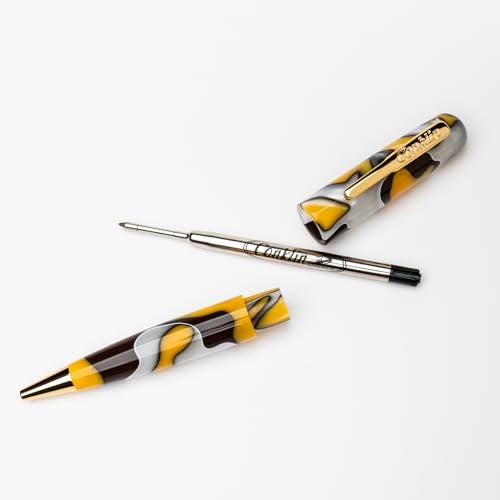 Conklin All American Ballpoint Pen in Yellowstone – Unique Yellow, Brown & White Design – Ideal Gift for Professionals & Pen Enthusiasts - Image 5