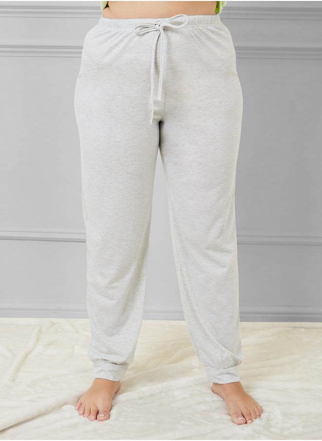 Styli - Slogan Printed Drop Shoulder T-Shirt & Cuff Pyjama Set - Image 1