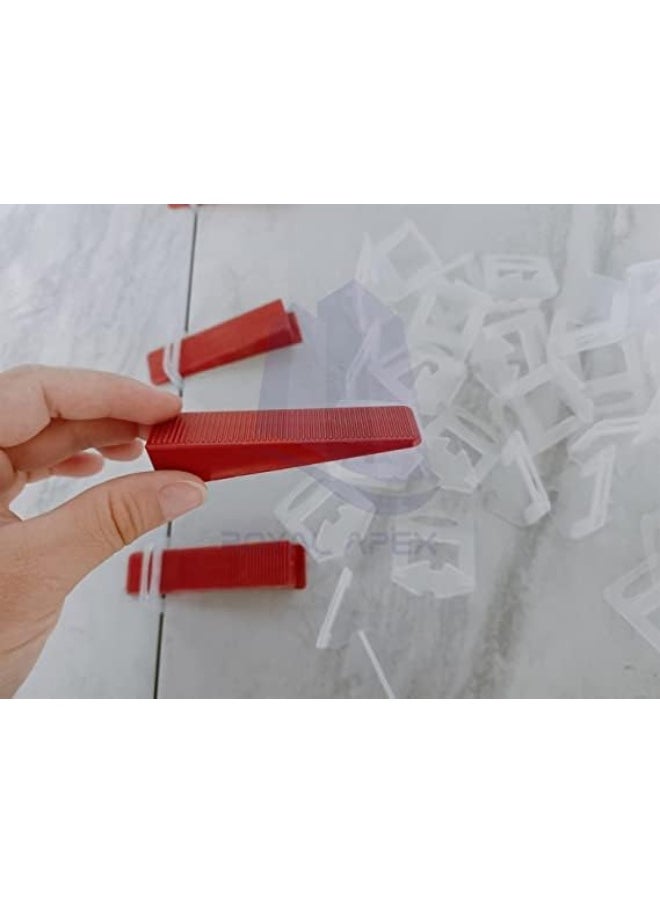 Biella Biellaâ„¢ Tile Leveling System Tiles Leveler Spacers - Lippage Free Tile & Stone Installation for PRO & DIY - Reusable Wedges, Leveling Spacer Clips 100 Pcs Packets (Wedges)  - Image 4