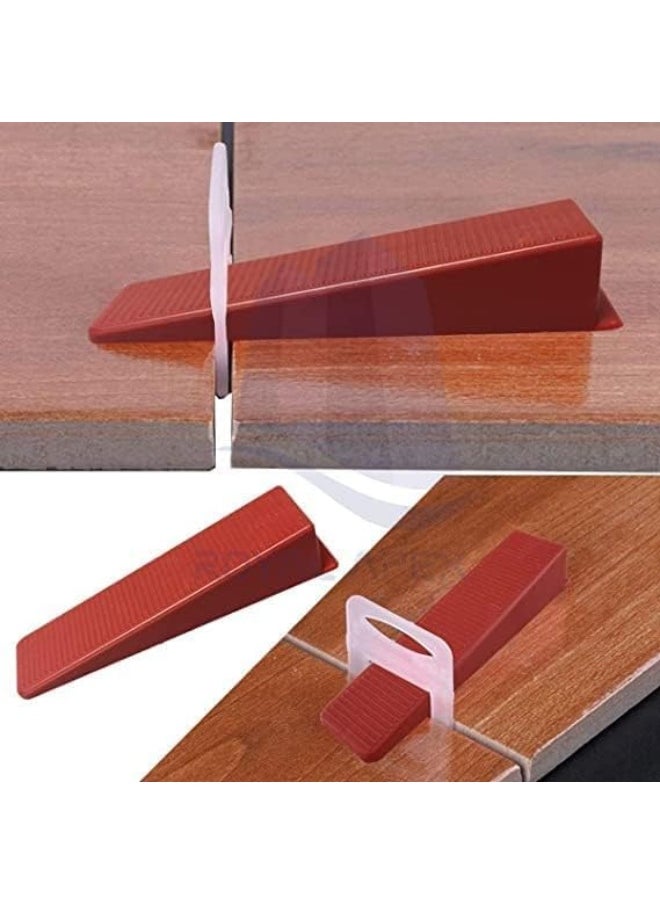 Biella Biellaâ„¢ Tile Leveling System Tiles Leveler Spacers - Lippage Free Tile & Stone Installation for PRO & DIY - Reusable Wedges, Leveling Spacer Clips 100 Pcs Packets (Wedges)  - Image 5