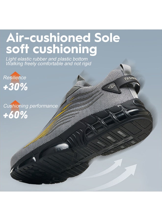 Steel Toe Shoes for Men Lightweight Safety Shoes Comfortable Puncture Proof Slip On Indestructible Work Shoes and Fashion Sneakers. - Image 3
