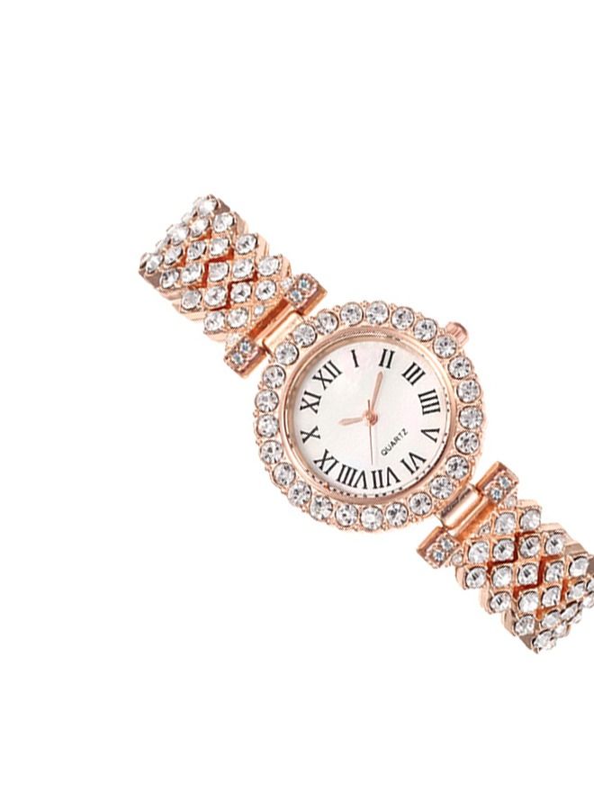 2 قطعة إمرأة فاخر ساعة مع سوار مجموعة - Image 3