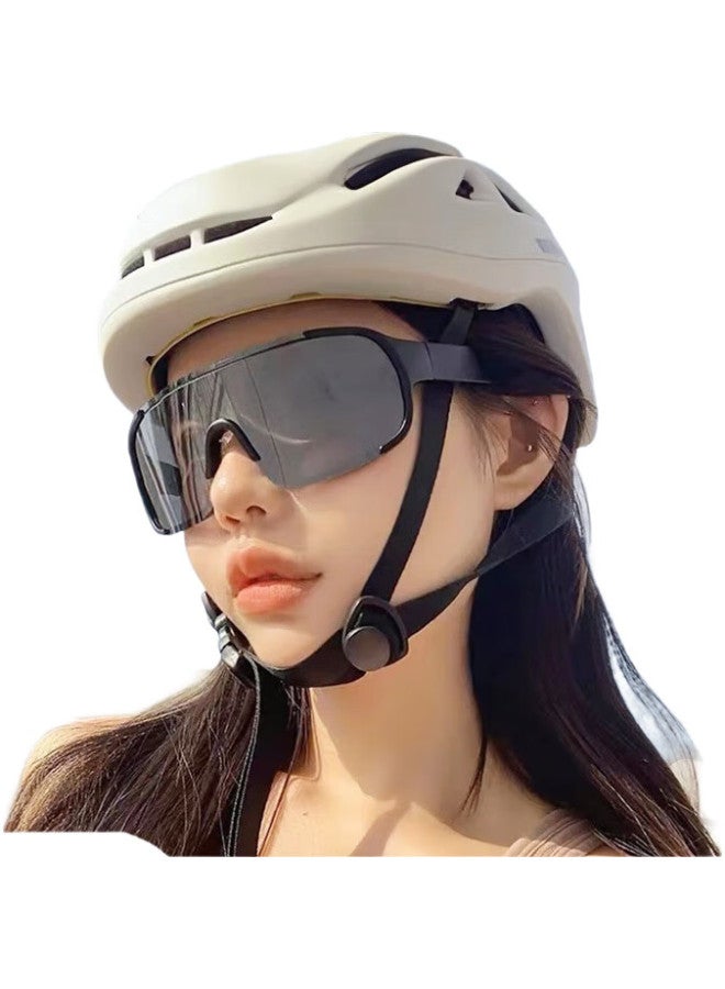 Boshide Cycling Sunglasses For Men And Women, Mountain Bike Goggles, Outdoor Sports Eyewear With Black Frame And Silver Lenses - Image 2