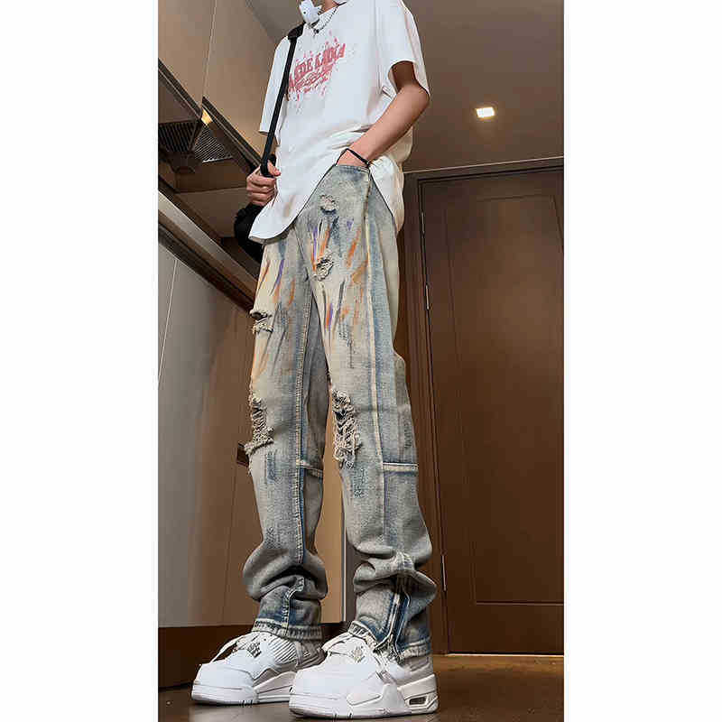 Unisex Classic Denim Jeans Loose Fit Daily Outdoor Wear - Image 1