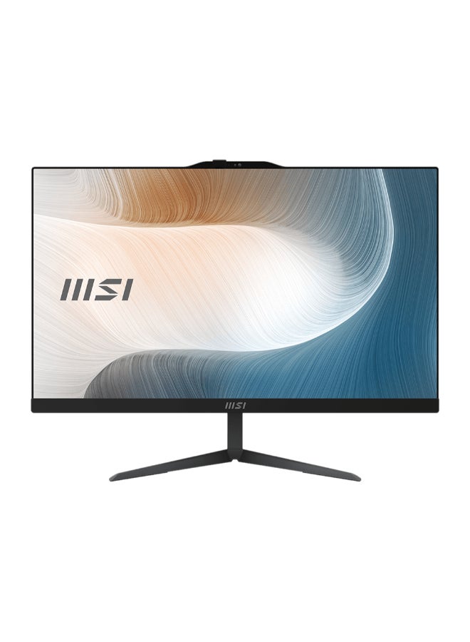 إم اس أي MSI Modern AM242 الكل في واحد سطح المكتب، شاشة 23.8 بوصة FHD IPS، معالج Intel Core 7-150U، 8GB DDR5، 512GB NVMe SSD، رسومات Intel® Iris® Xe، WiFi 6E، كاميرا ويب ومكبرات صوت مدمجة - DOS - أسود - Image 1