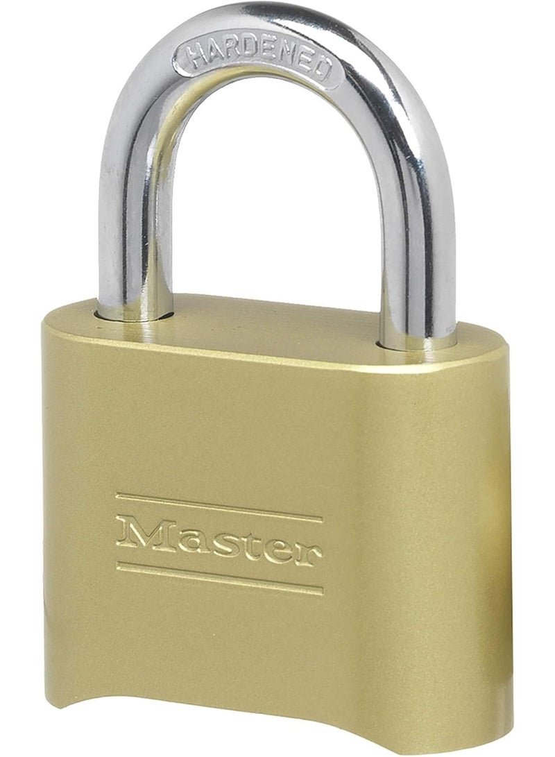 Master Lock Master Lock Brass Combination Padlock for Indoor and Outdoor use with Resettable Combination for Gym Locker, Gate, Fence, or Shed Lock, 175D  - Image 5