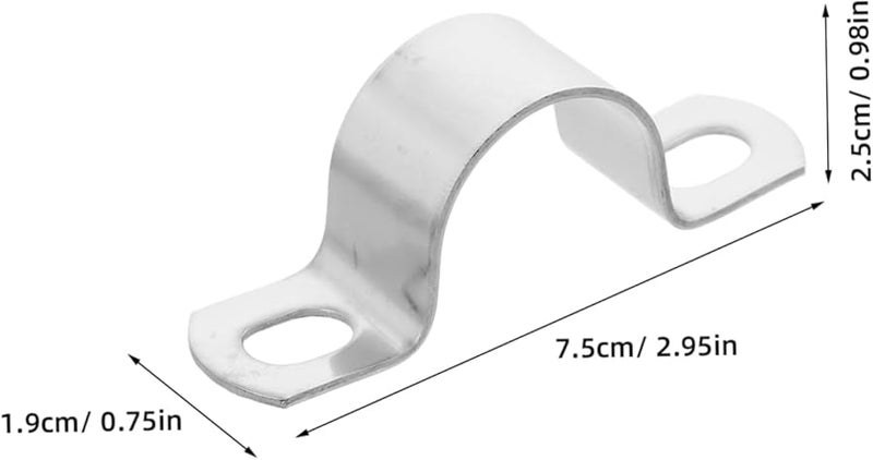 Stainless Steel Tube Strap Clamps 7 5X2 5X1 9CM Mounting Brackets For Secure Pipe And Cable - Image 3