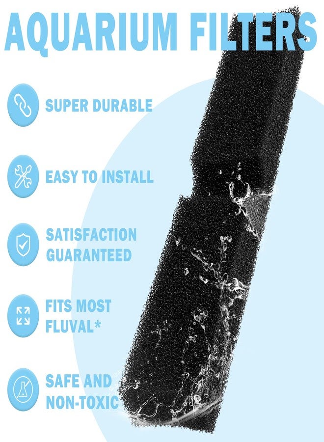 Podoy Fx4 Foam Filter Pads Replacement Compatible with Fluval FX5 FX6 Canister Filter, Aquarium Bio Sponge Foam Filter Pads (Black) - Image 5