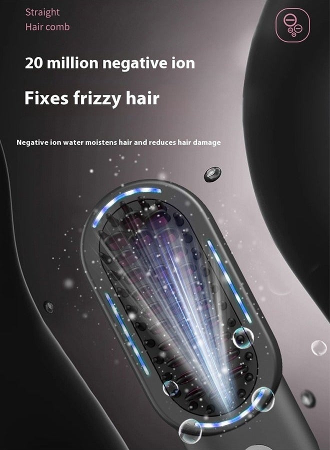 BEUTPATER Cordless Hair Straightener Brush, Mini Slim Hot Brush, Electric Hair Styler Brush, Portable Heated Straightening Brush, Electric Hair Styler Brush for Travel, Party - Image 4