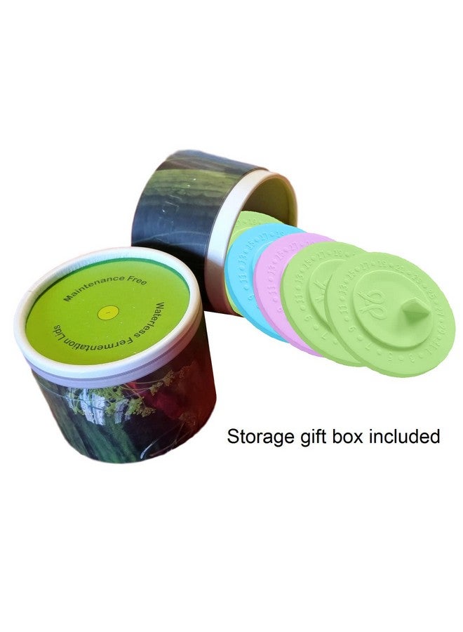 PremiumPresents 7pack Maintenance airlock waterless fermentation lids for wide mouth mason jars. Make Sauerkraut, Kimchi, Pickles, any fermented vegetable probiotic foods. BPA, mold free, dishwasher safe. - Image 5