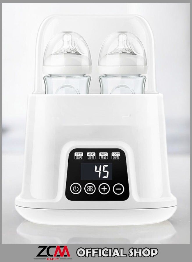 ZCM-HAPPY Fast and Quiet Baby Milk Bottle Warmer and Sterilizer – Adjustable Temperature with Large Capacity and LED Screen – Versatile Baby Bottle Warmer & Sterilizer for Quick and Safe Feeding  - Image 1