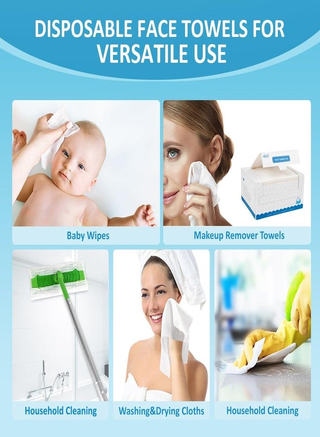 HOMEXCEL Face Towels 50 Count, Disposable Makeup Remover Wipes, Super Soft Biodegradable Dry Facial Hand Clean Facial Towels Wash Cloth - Image 4