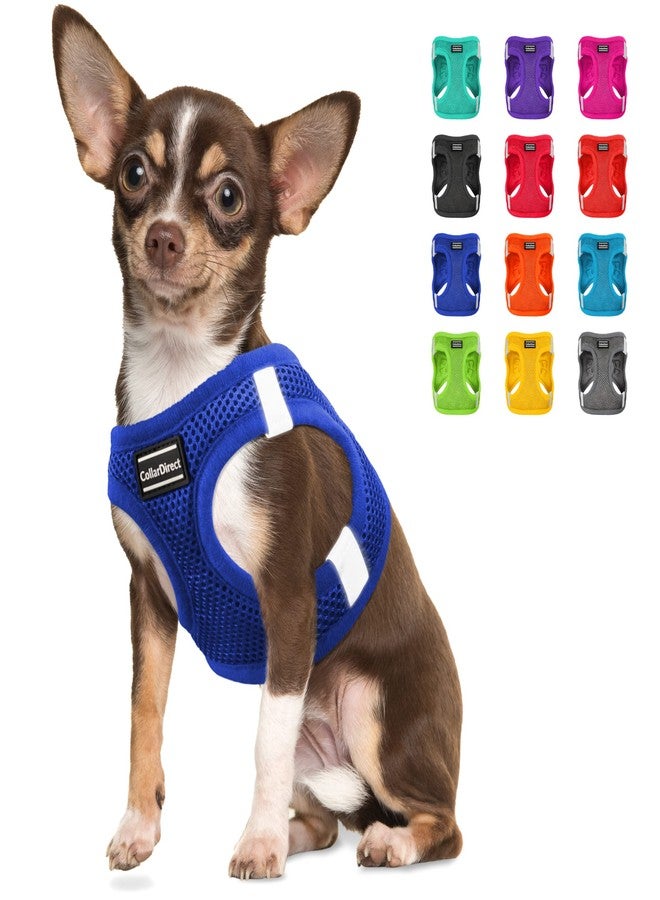 CollarDirect Step-in Reflective Dog Harness - Any Weather Air Mesh for Small and Medium Dogs Easy to Put On and Off (Size M, Dark Blue) - Image 1