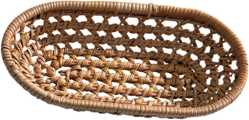 Vosarea Rattan Woven Basket Towel Holder for Home Small Storage Box Laundry Bathroom Dorm Office Decor - Image 1