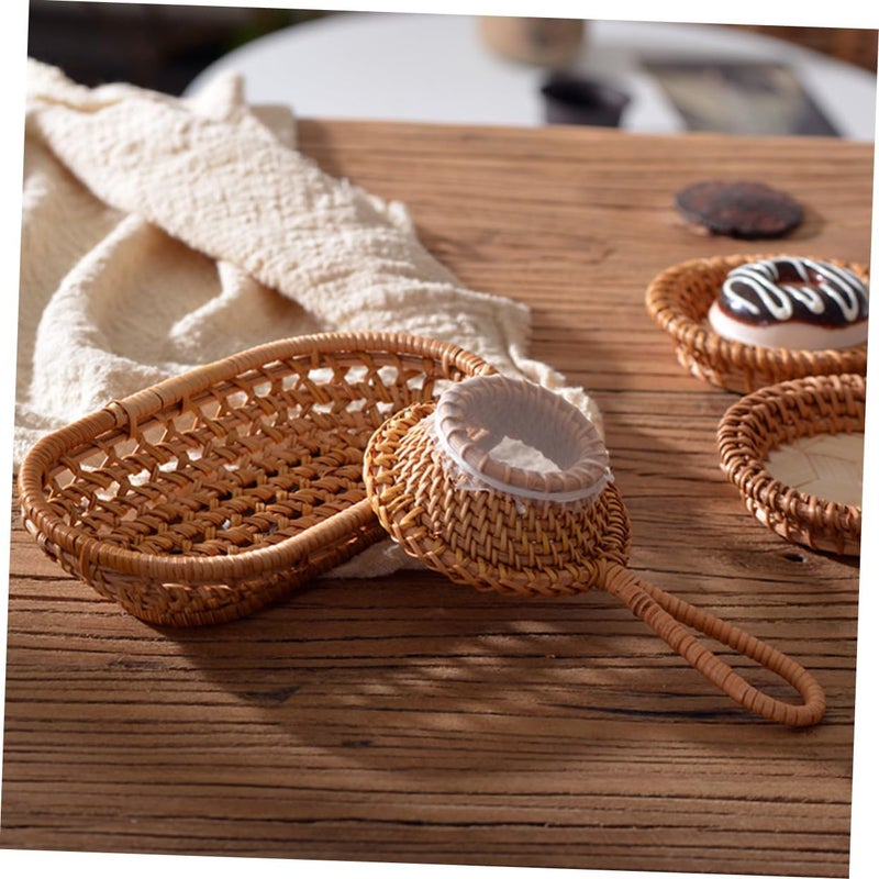Vosarea Rattan Woven Basket Towel Holder for Home Small Storage Box Laundry Bathroom Dorm Office Decor - Image 4