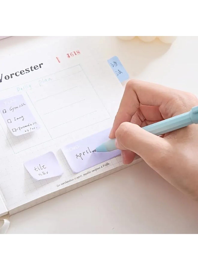 Colorful Sticky Notes, 210 Sheets Sticky Notes, Sticky Pad for Study, Point It Marker Stationery Items, Self-Adhesive Memo Pad, Planners and Memo Sticker (Assorted, Pack of 1) - Image 5