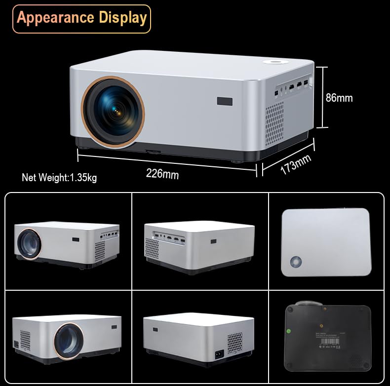 Punnkk X4 Android LED 7500 Lumens Projector, 4K Support, Native 1080p, Smart Wi-Fi & Bluetooth Auto Keystone Correction 2GB/16GB Home Theatre Projector - Image 4