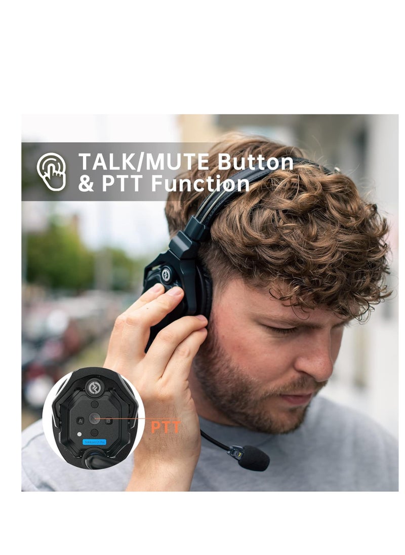 Hollyland Hollyland Solidcom C1 Pro Wireless Intercom System with HUB ENC Noise Cancellation Full Duplex for 9 Users 350 m Team Communication PTT Mute A/B Group Cloud Meeting for Church Drone Film Production  - Image 3