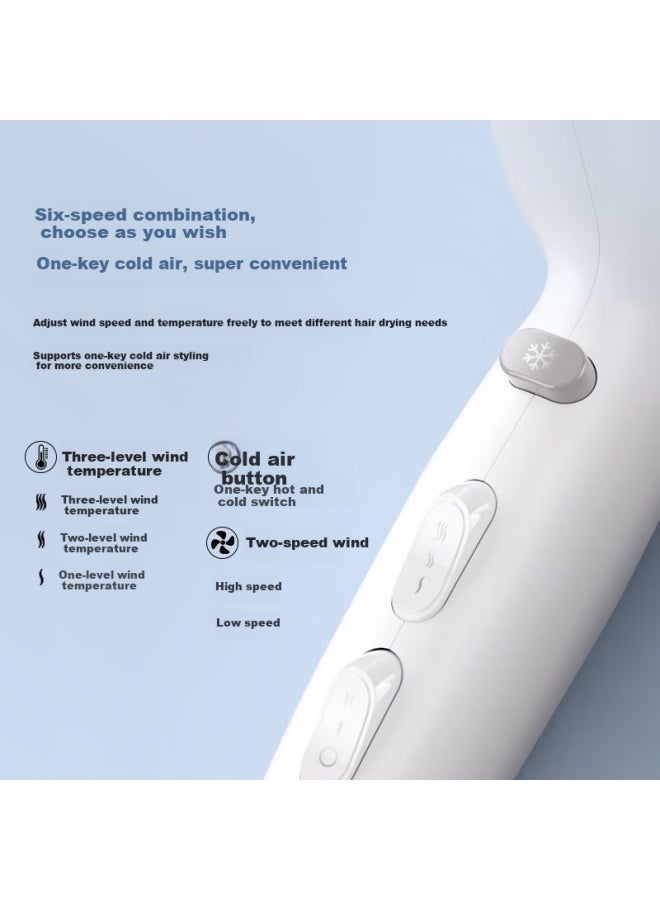 Midea 100 Million Negative Ion Hair Dryer 2200w High Power Home/salon Professional Styling Fj100 White - Image 2