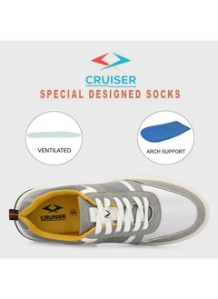 CRUISER Cruiser Men's Aurelius Grey Sneakers_6 UK (2506-4)  - Image 3