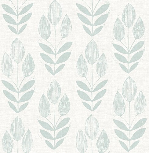 Chesapeake 3115-24472 Garland Block Tulip Wallpaper, Teal - Image 4