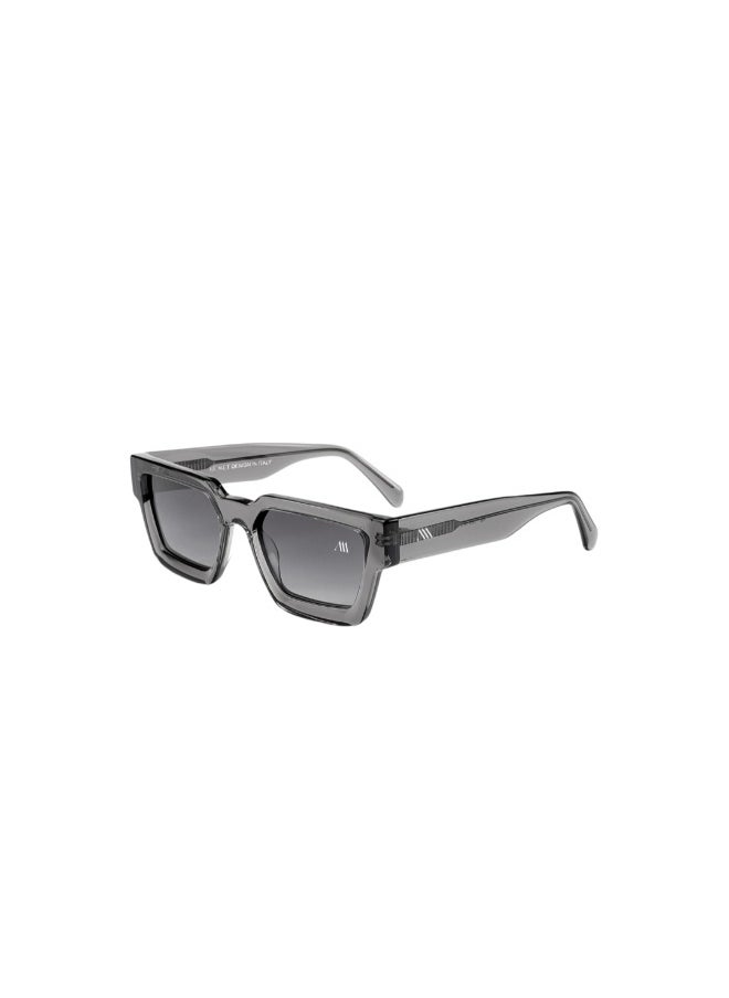 Kemet Eyewear Rectangular Full Rim Unisex Ritz Gray Gray Lens 