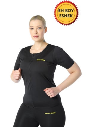 TECHNO 8Q Women's Black Thermal Sportswear Zippered Top (One Piece Zippered Top)  - Image 3