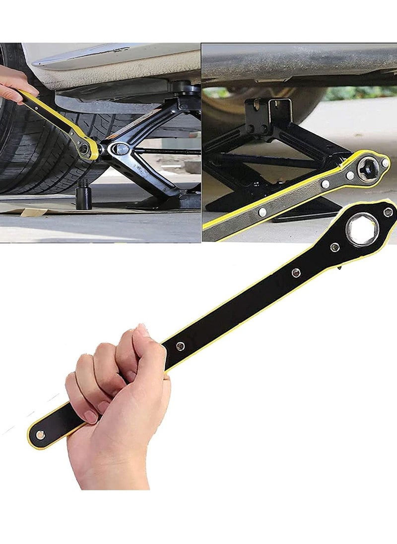 Y&D Auto Labor-Saving Jack Ratchet Wrench Scissor Handle Tire Wheel Lug Cross Maintenance Tools  - Image 1