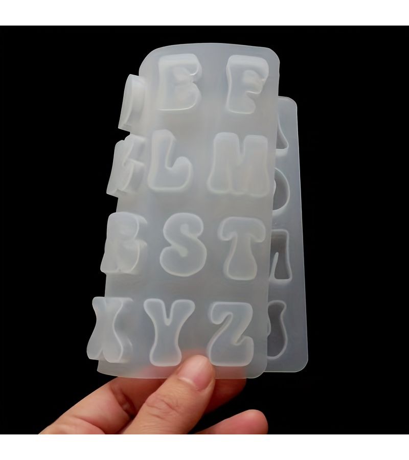 7.09 X 5.91 Inch 26 English Letters Silicone Mold For Chocolate Cake Decorating Baking Candy Making Soft Easy Demold DIY Tool - Image 5