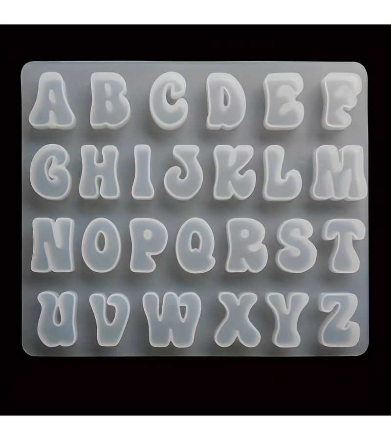 7.09 X 5.91 Inch 26 English Letters Silicone Mold For Chocolate Cake Decorating Baking Candy Making Soft Easy Demold DIY Tool - Image 1