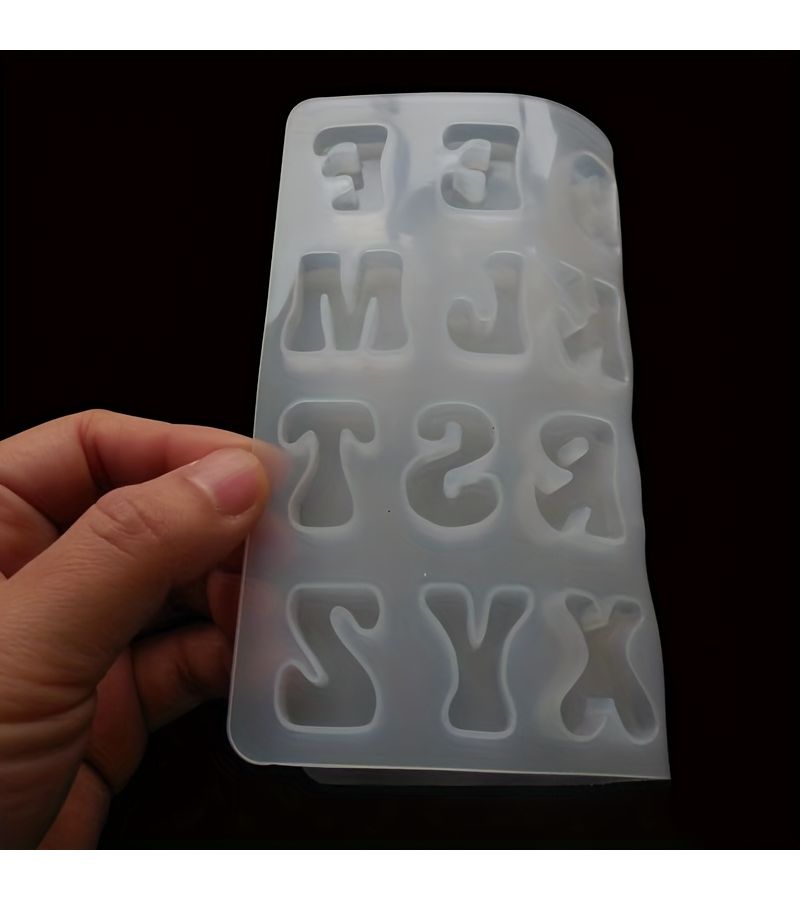 7.09 X 5.91 Inch 26 English Letters Silicone Mold For Chocolate Cake Decorating Baking Candy Making Soft Easy Demold DIY Tool - Image 4