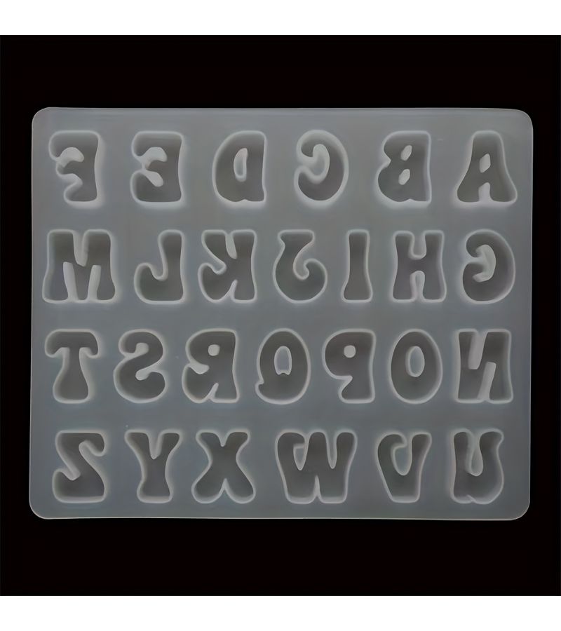 7.09 X 5.91 Inch 26 English Letters Silicone Mold For Chocolate Cake Decorating Baking Candy Making Soft Easy Demold DIY Tool - Image 2