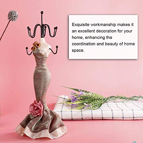 riteu Fashion Jewelry Display Stand, Hanging Jewelry Organizer Holder Human Model For Jewelry Towers - Girls & Women (Small Model) - Image 5
