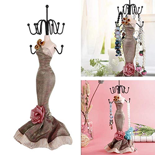 riteu Fashion Jewelry Display Stand, Hanging Jewelry Organizer Holder Human Model For Jewelry Towers - Girls & Women (Small Model) - Image 2