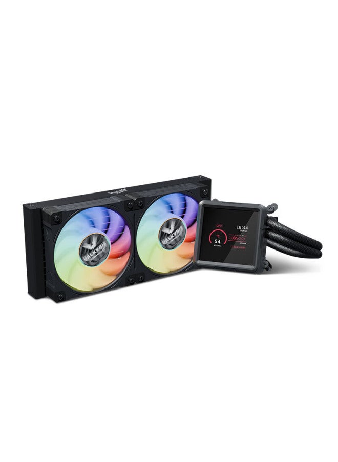 Valkyrie B240-gt Vk All-in-one Cpu Liquid Cooler 3.95-inch Ips Lcd Display Multi-platform Support Argb Lighting Effects Single-line Ventilation Fan - Image 1
