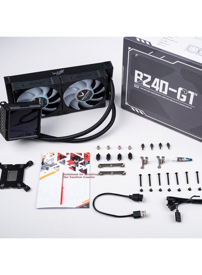 Valkyrie B240-gt Vk All-in-one Cpu Liquid Cooler 3.95-inch Ips Lcd Display Multi-platform Support Argb Lighting Effects Single-line Ventilation Fan - Image 3