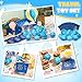 Maitys 72 Pcs Travel Party Earth Stress Balls Airplane Keychain Passport Book with Assorted Travel Stickers for Scrapbooks Organza Bags for Adults Adventure Theme Party Supplies - Image 4